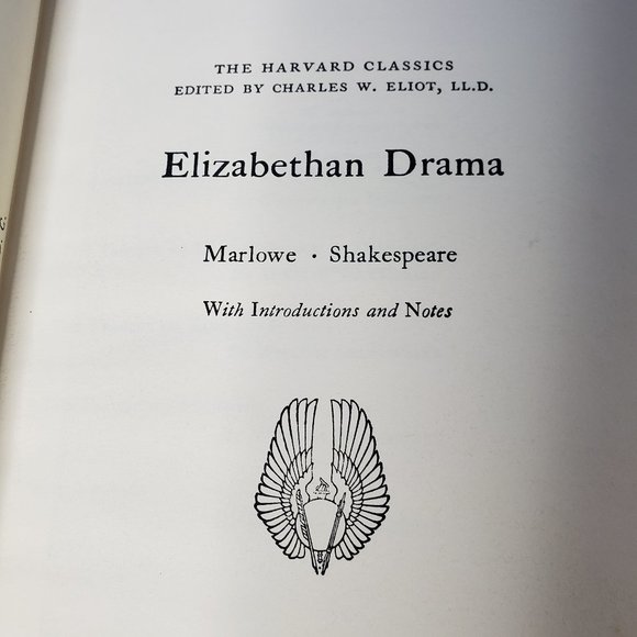 Other - The Harvard Classics 1969 Elizabethan Drama HB Book Registered Edition